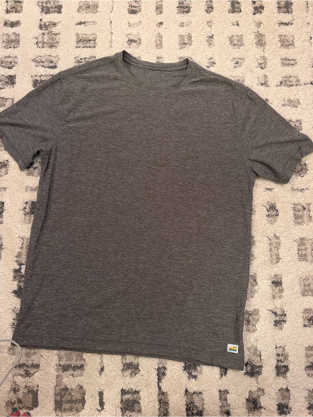 Vuori Men's Heather Dark Gray Crew Tee